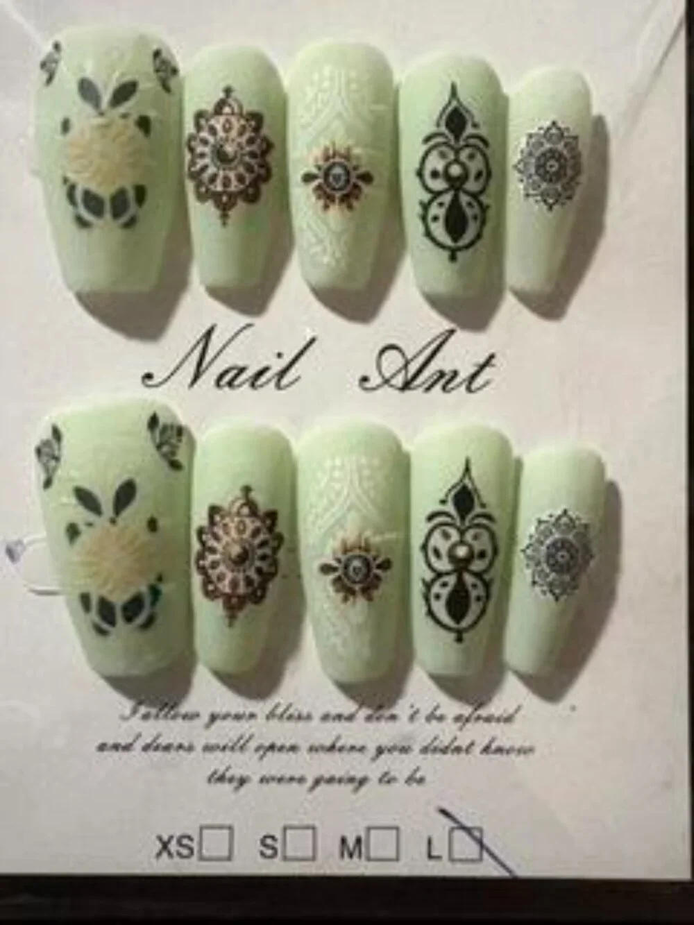 Lot of 8 Adult Size Press On Nails